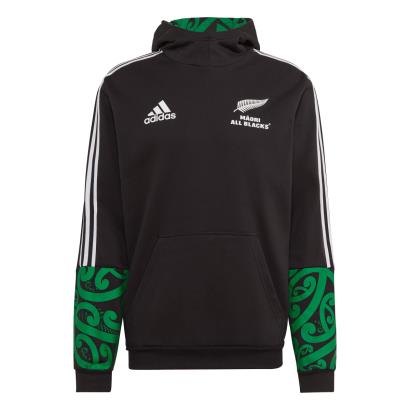 Maori All Blacks Mens Pullover Hoodie - Black 2023 - Front