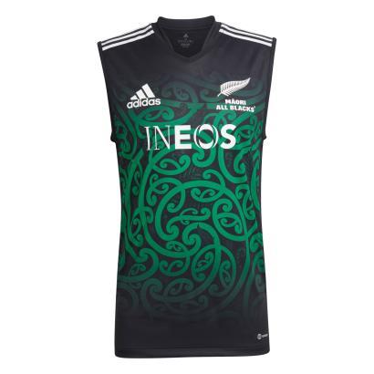 Maori All Blacks Performance Gym Vest - Black 2023 - Front