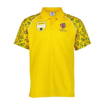Mens Australia Rugby World Cup 2023 Polo - Gold - Front