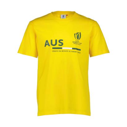 Mens Australia Rugby World Cup 2023 Supporters Tee - Gold - Front