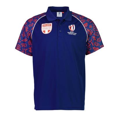 Mens England Rugby World Cup 2023 Polo - Navy - Front