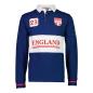 Mens England Rugby World Cup 2023 Rugby Shirt - Navy Long Sleeve - Front