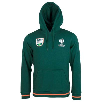 Mens Ireland Rugby World Cup 2023 Hoodie - Bottle Green - Front