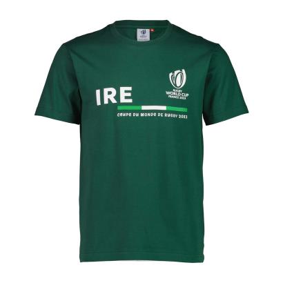 Mens Ireland Rugby World Cup 2023 Supporters Tee - Bottle Green - Front