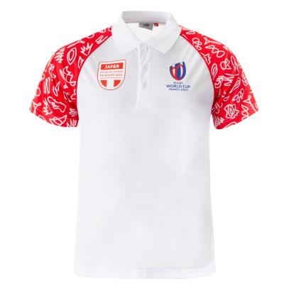 Mens Japan Rugby World Cup 2023 Polo - White - Front