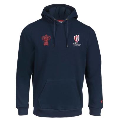 Mens Rugby World Cup 2023 Logo Hoodie - Navy - Front