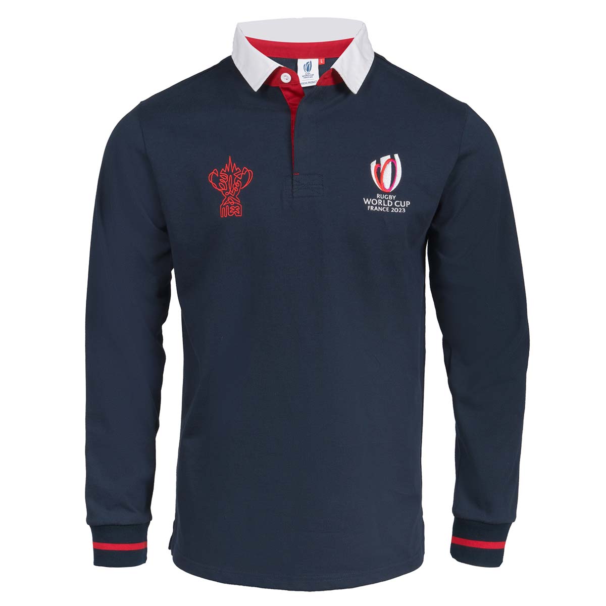 Men Rwc23 Logo Rugby Shirt Navy Front ?view=976&v=637740330000000000