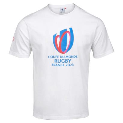 Mens Rugby World Cup 2023 Logo Tee - White - Front