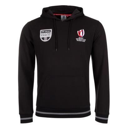 Mens New Zealand Rugby World Cup 2023 Hoodie - Black - Front