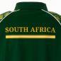 Mens South Africa Rugby World Cup 2023 Polo - Bottle Green - Collar