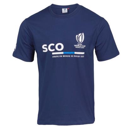 Mens Scotland Rugby World Cup 2023 Supporters Tee - Navy - Front