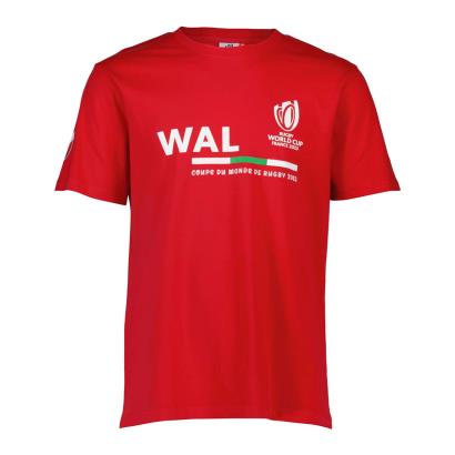 Mens Wales Rugby World Cup 2023 Supporters Tee - Red - Front