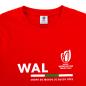 Mens Wales Rugby World Cup 2023 Supporters Tee - Red - Logo