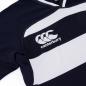 Canterbury Mens Teamwear Evader Hooped Rugby Match Shirt - Navy - Logo