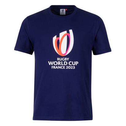 Mens Rugby World Cup 2023 English Logo Tee - Navy - Front