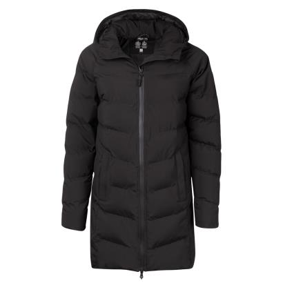 Musto Womens Marina Long Quilted Parka Jacket - Black - Front