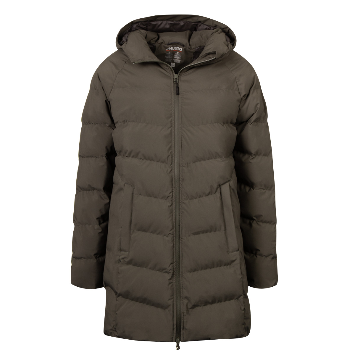 Musto Mens Marina Long Quilted Parka Jacket - Olive Green | rugbystore