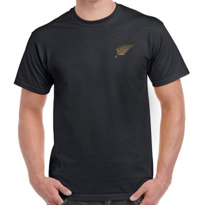 New Zealand Classic Printed Tee Black - Front