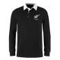 New Zealand Mens Rugby Origins Heavyweight Rugby Shirt - Black - Front