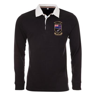 New Zealand World Champions Mens Heavyweight Classic Rugby Shirt - Front
