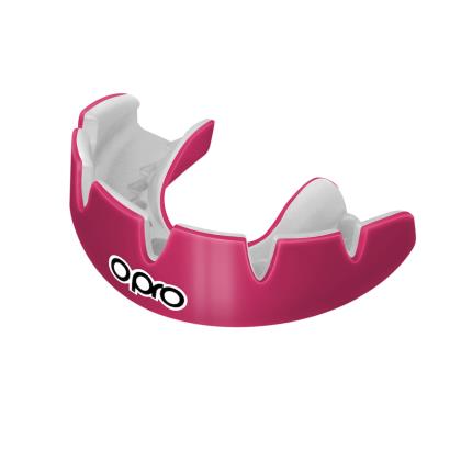 Opro Power-Fit Braces Solid Mouthguard - Pink - Front