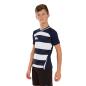 Canterbury Teamwear Hooped Evader Rugby Shirt Navy/White Youths - Model 1