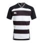 Canterbury Teamwear Hooped Evader Rugby Shirt Black/White - Front