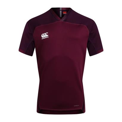 Canterbury Teamwear Plain Evader Rugby Shirt Maroon - Front