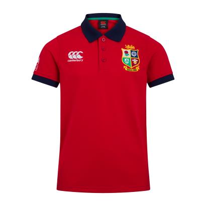 British and Irish Lions 2021 Home Nations Polo Tango Red Kids - Front