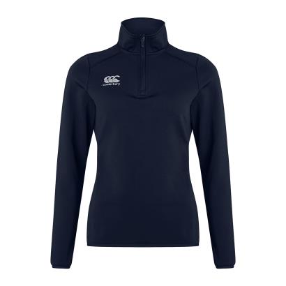 Canterbury Womens Club 1/4 Zip Mid Layer Training Top Navy - Front