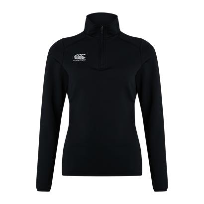 Canterbury Womens Club 1/4 Zip Mid Layer Training Top Black - Front