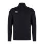 Canterbury Club 1/4 Zip Mid Layer Training Top Black - Front
