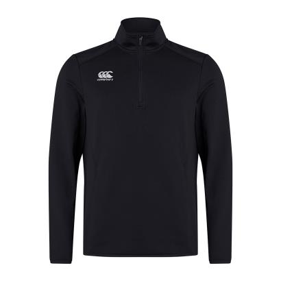 Canterbury Club 1/4 Zip Mid Layer Training Top Black Youths - Front