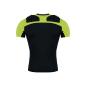 Canterbury Kids Pro Rugby Shoulder Pads - Black and Wild Lime - Back
