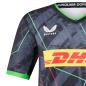 Harlequins Mens Euro Rugby Shirt - Short Sleeve Black 2023 - Castore Logo