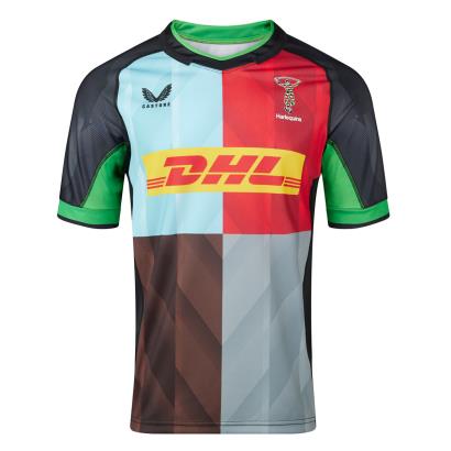 Harlequins Mens Home Rugby Shirt - Short Sleeve 2024 - Front