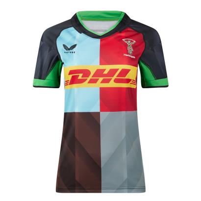 Harlequins Womens Home Rugby Shirt - Short Sleeve 2024 - Front
