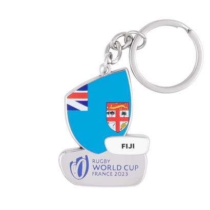 Rugby World Cup 2023 Fiji Flag Keyring - Front