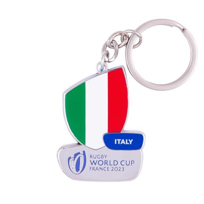 Rugby World Cup 2023 Italy Flag Keyring - Front