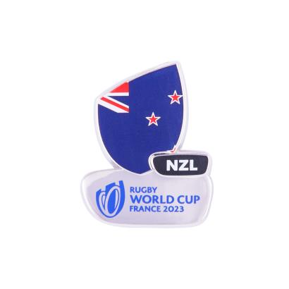 Rugby World Cup 2023 New Zealand Flag Pin Badge - Front