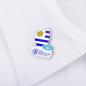 Rugby World Cup 2023 Uruguay Flag Pin Badge - On a Shirt