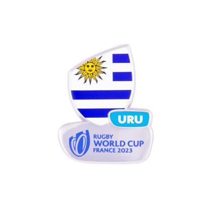 Rugby World Cup 2023 Uruguay Flag Pin Badge - Front