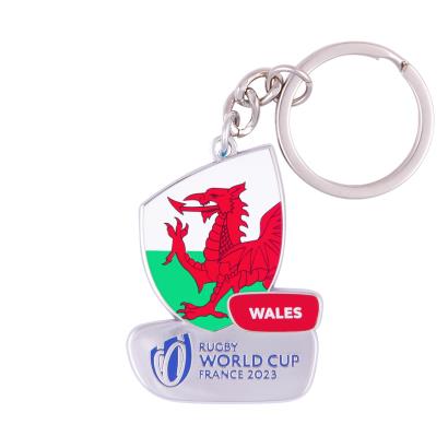Rugby World Cup 2023 Wales Flag Keyring - Front