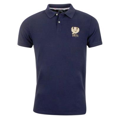Rugbystore Scotland 1871 Mens Polo Shirt - Navy - Front