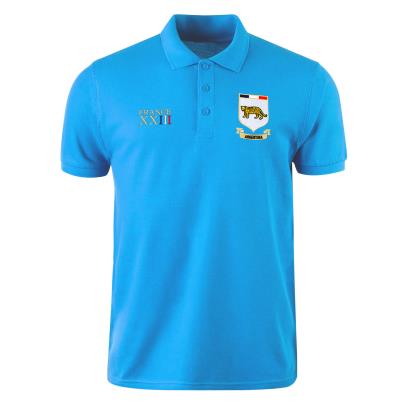 Argentina Mens World Cup Classic Polo Shirt - Light Blue - Front