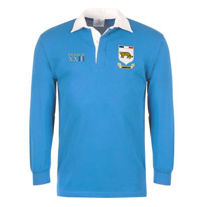 Argentina Mens World Cup Classic Rugby Shirt - Surf Blue - Front