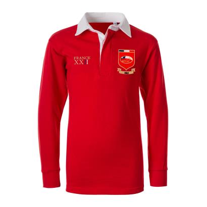 Chile Kids World Cup Classic Rugby Shirt - Long Sleeve Red - Front