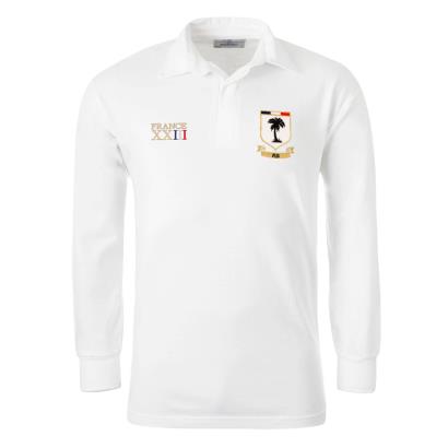 Fiji Mens World Cup Classic Rugby Shirt - Long Sleeve White - Front