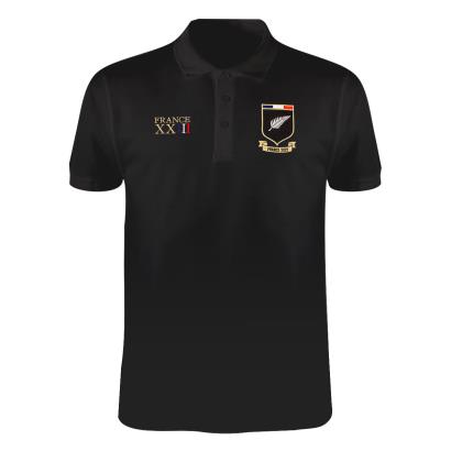 New Zealand Mens World Cup Classic Polo Shirt - Black - Front
