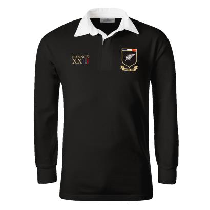 New Zealand Mens World Cup Classic Rugby Shirt - Black - Front